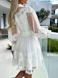 Lantern Sleeve Mini Dress DJPT