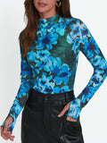 Mock Neck Long Sleeve T-Shirt DJPT