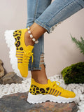 Leopard Lace Up Mesh Athletic DJPT