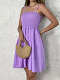 Size Smocked Square Neck Cami Dress Plus Size DJPT