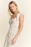 By Jane Full Size Ruffle Sleeve Tiered Maxi Dress Plus Size DJPT