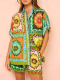 Button Up Shirt and Shorts Set DJPT