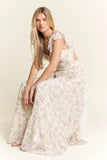 By Jane Full Size Ruffle Sleeve Tiered Maxi Dress Plus Size DJPT