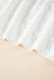 Lace Trim Bubble Sleeve Blouse DJPT