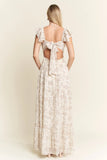 By Jane Full Size Ruffle Sleeve Tiered Maxi Dress Plus Size DJPT