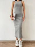 Neck Sleeveless Bodycon Dress DJPT