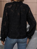 Button Front Long Sleeve Top DJPT