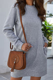 Lane Round Neck Long Sleeve Mini Dress with Pockets DJPT