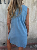 Size Notched Sleeveless Mini Dress Plus Size DJPT