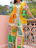 Print Shirt and Pants Two-Piece Set DJPT