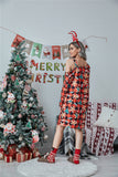 Asymmetrical Neck Long Sleeve Dress DJPT
