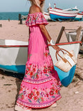 Off Shoulder Ruffle Maxi Dress DJPT