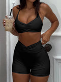Sports Bra and High-Waisted Shorts Active Set DJPT