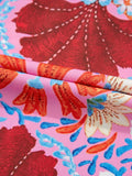 Print Tie Front Midi Dress DJPT
