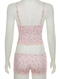 Lace Trim Cami and Shorts Lounge Set DJPT