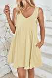 Plunge Wide Strap Mini Tank Dress DJPT